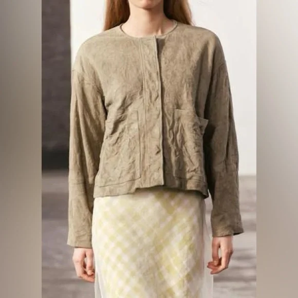 NWT ZARA 100% GENUINE SUEDE JACKET ZW COLLECTION Size S - Picture 5 of 16